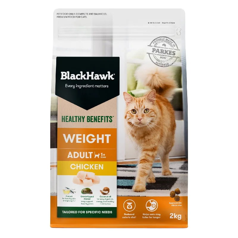 Black Hawk Healthy Benefits Weight Management Chicken Cat Dry Food 2kg