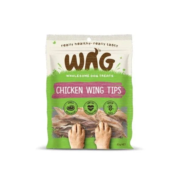 WAG Chicken Wing Tips Air-Dried Dog Treats 50g